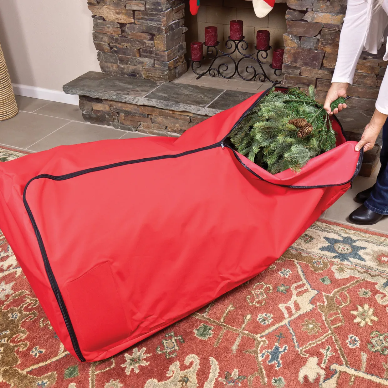 Rolling Artificial Christmas Tree Storage Bag For Trees Up to 9ft