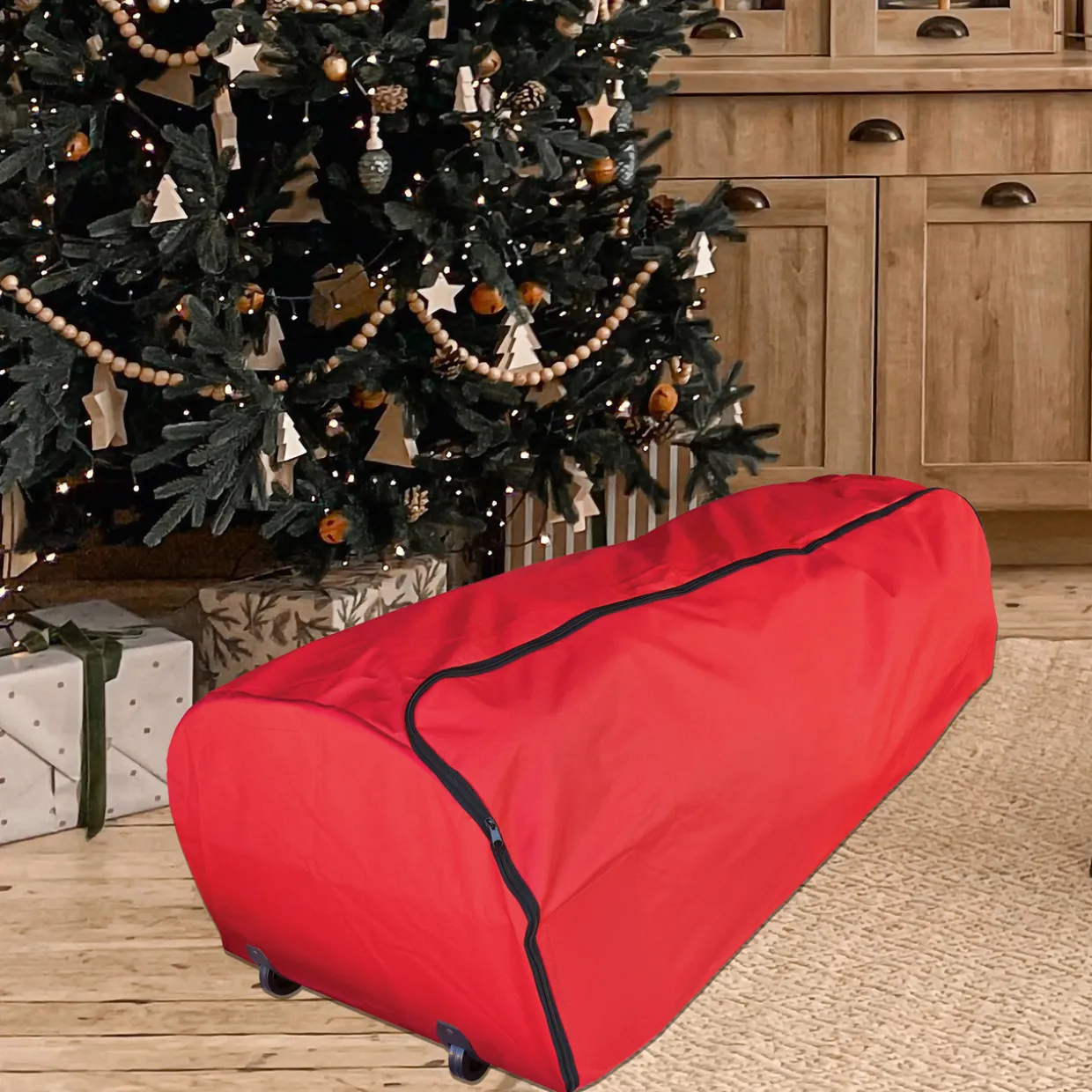 Rolling Artificial Christmas Tree Storage Bag For Trees Up to 9ft
