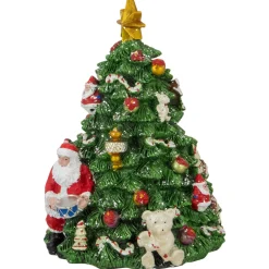Rotating Christmas Tree Music Box with Santa - 5.5