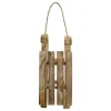 Rustic Wooden Sleigh with Twine Rope Christmas Wall Decoration - 16"