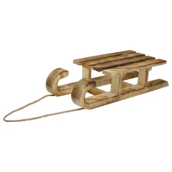 Rustic Wooden Sleigh with Twine Rope Christmas Wall Decoration - 16
