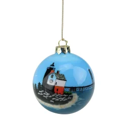 San Francisco Golden Gate Bridge and Lighthouse Christmas Ball Ornament 3.25" (82mm)