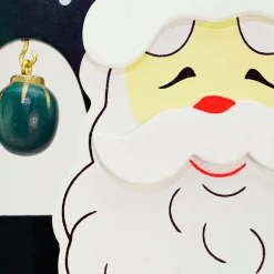 Santa Claus Cut-Out Ornament Holder Christmas Decoration - 10.25"