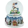 Santa Claus on Sleigh Snowy Village Musical Christmas Water Globe - 5.5"