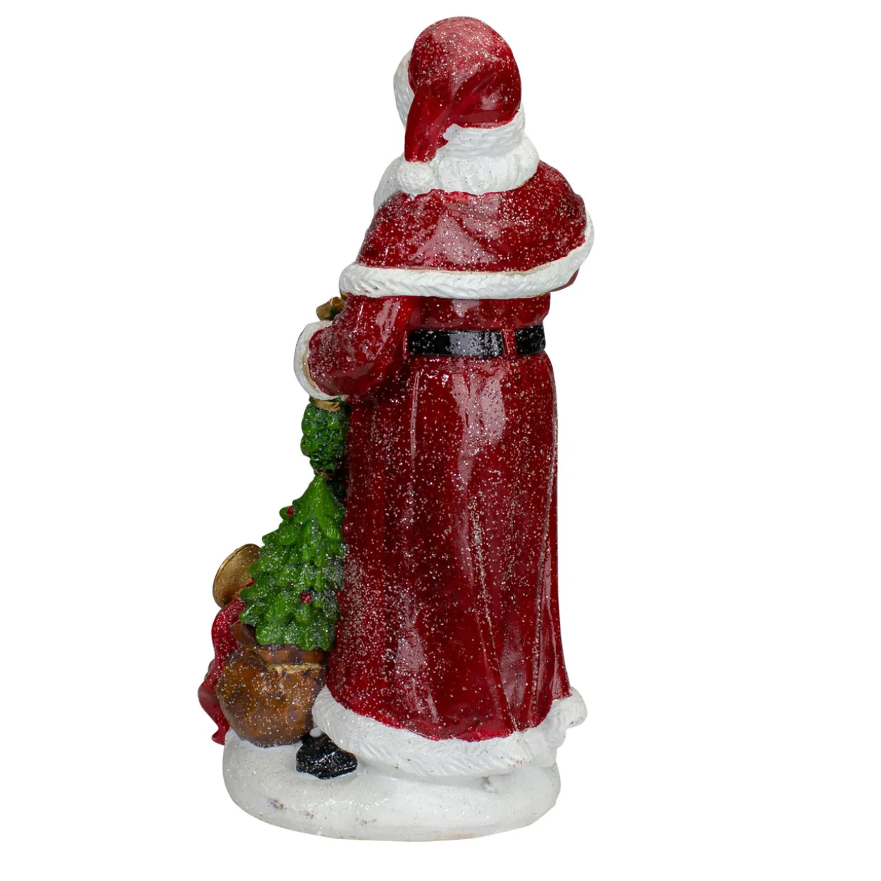 Santa Claus with Gift Sack and a Nice and Naughty List Christmas Figurine - 11.5"