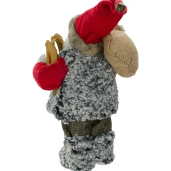 Santa Claus with Presents and Sled Standing Christmas Figure - 12