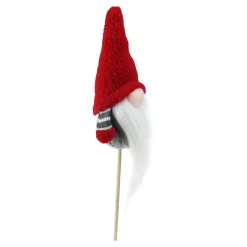Santa Gnome with Hat Christmas Pick - 11.5