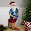 Santa on a Paddle Board Christmas Figure - 18"