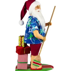 Santa on a Paddle Board Christmas Figure - 18