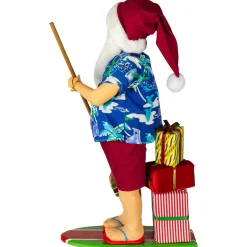 Santa on a Paddle Board Christmas Figure - 18