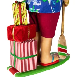 Santa on a Paddle Board Christmas Figure - 18