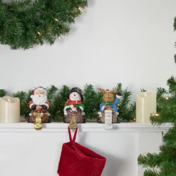 Santa, Snowman and Reindeer Christmas Stocking Holders - 5.25" - Set of 3