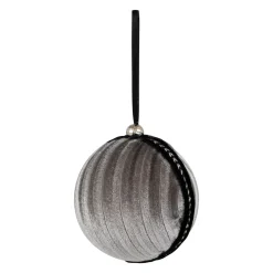 Sequin and Glitter Christmas Ball Ornaments with Ribbon - 2.75