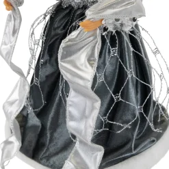 Sequined Angel with Wings Christmas Tree Topper Unlit - 12