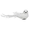 Sequined Bird Christmas Clip-on Ornament - 7.5" - White