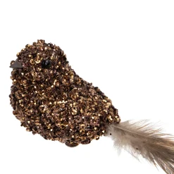 Sequined Bird Christmas Clip-on Ornament - 6.5