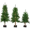 Set of 3 Alpine Artificial Christmas Trees 4', 5' and 6' - Unlit