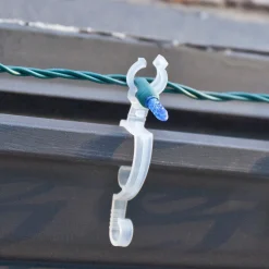 Set of 75 Clear Max Pro Anywhere Christmas Light Clips - 4"