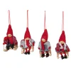 Set of 4 Holiday Kids on Sleds Christmas Ornaments 4"