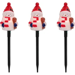Set of 4 Jolly Snowmen Christmas Pathway Markers 16"