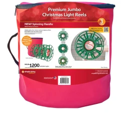 Set of 3 Jumbo Christmas Light Reels with Storage Bag 12.5"