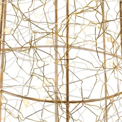 Set of 3 LED Twinkle Lighted Copper Mesh Cone Trees Outdoor Christmas Decoration 39.5