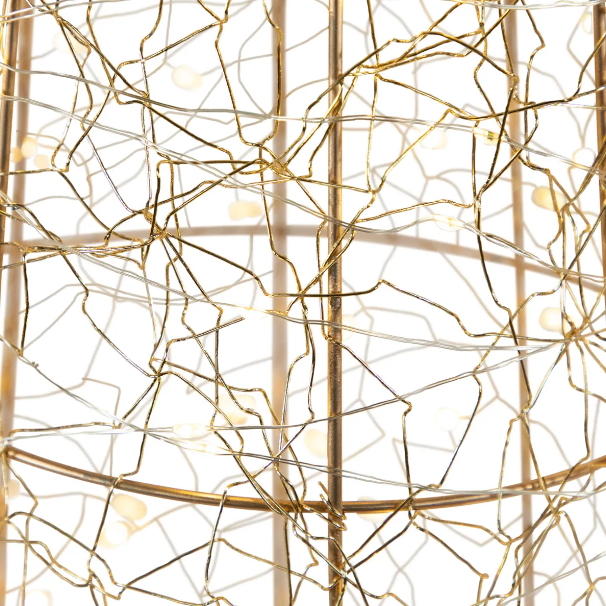 Set of 3 LED Twinkle Lighted Copper Mesh Cone Trees Outdoor Christmas Decoration 39.5"