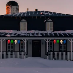 Set of 4 Lighted Blow Mold C7 Bulbs Christmas Decorations, 20"