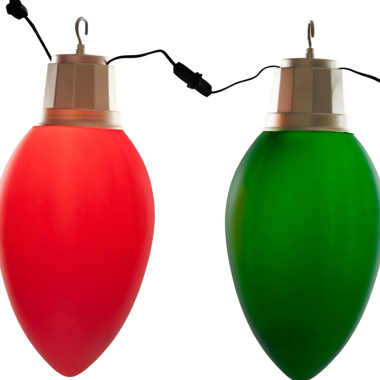 Set of 4 Lighted Blow Mold C7 Bulbs Christmas Decorations, 20"