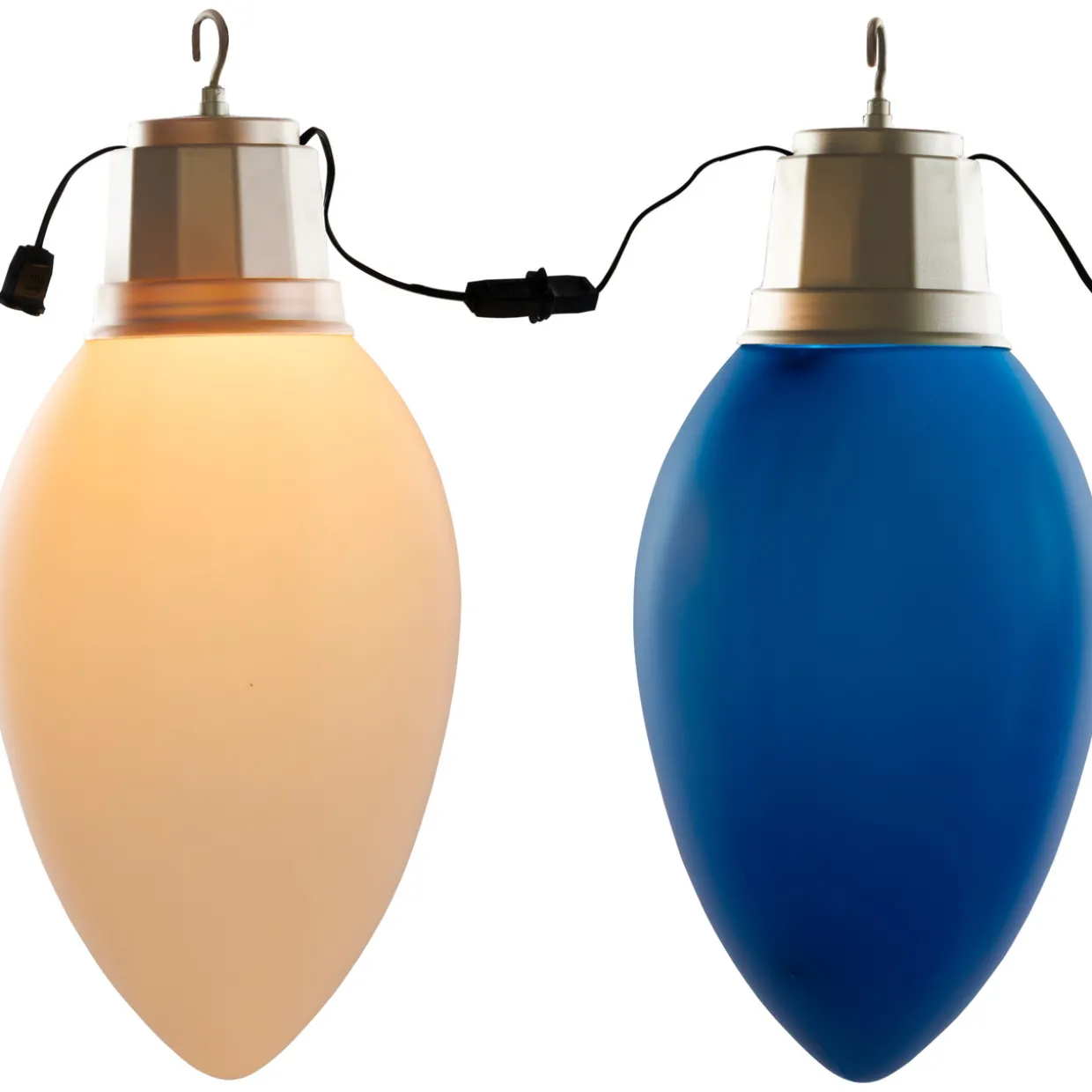 Set of 4 Lighted Blow Mold C7 Bulbs Christmas Decorations, 20"