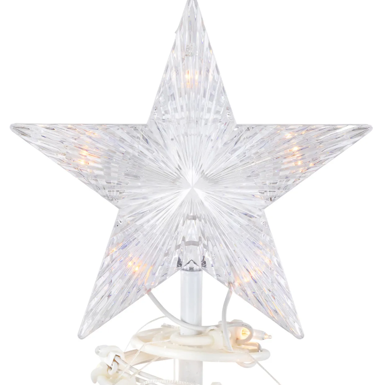 Set of 2 Lighted Clear Outdoor Spiral Christmas Cone Trees 4', 6'