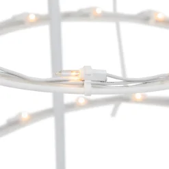 Set of 2 Lighted Clear Outdoor Spiral Christmas Cone Trees 4', 6'