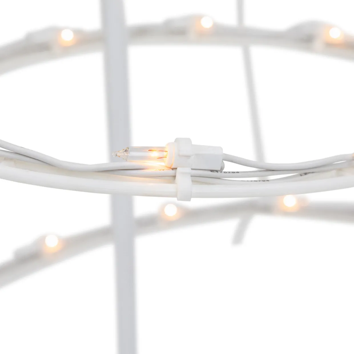 Set of 2 Lighted Clear Outdoor Spiral Christmas Cone Trees 4', 6'