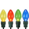 Set of 4 Lighted Multi-Color Jumbo C7 Bulb Christmas Pathway Marker Lawn Stakes