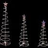 Set of 3 Lighted Multi-Color Spiral Christmas Trees - 3', 4', and 6'