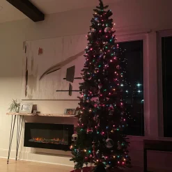 Set of 300 Multi-Color Mini Christmas Light Set, 61 ft Green Wire