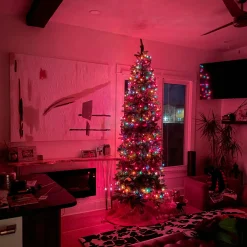 Set of 300 Multi-Color Mini Christmas Light Set, 61 ft Green Wire