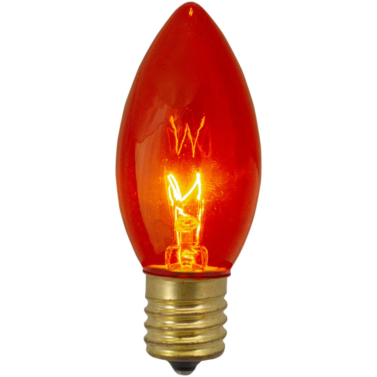 Set of 4 Orange C9 Transparent Christmas Replacement Bulbs - 3"