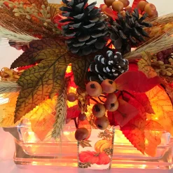 Set of 50 Orange Mini Christmas Lights - 11.25 ft White Wire