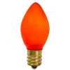 Set of 4 Orange Opaque C7 Christmas Replacement Bulbs - 2"