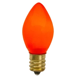 Set of 4 Orange Opaque C7 Christmas Replacement Bulbs - 2"