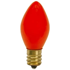 Set of 4 Orange Opaque C7 Christmas Replacement Bulbs - 2