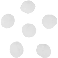 Set of 6 Plush Faux Christmas Snow Balls