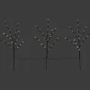 Set of 3 Pre-Lit Cherry Blossom Artificial Tree Branches, 72 Warm White LED Lights