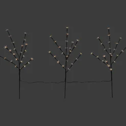 Set of 3 Pre-Lit Cherry Blossom Artificial Tree Branches, 72 Warm White LED Lights