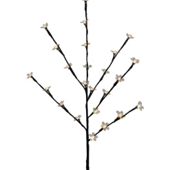 Set of 3 Pre-Lit Cherry Blossom Artificial Tree Branches, 72 Warm White LED Lights
