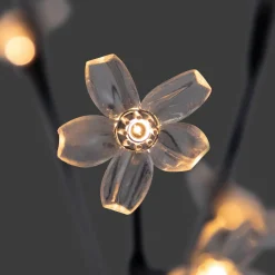 Set of 3 Pre-Lit Cherry Blossom Artificial Tree Branches, 72 Warm White LED Lights