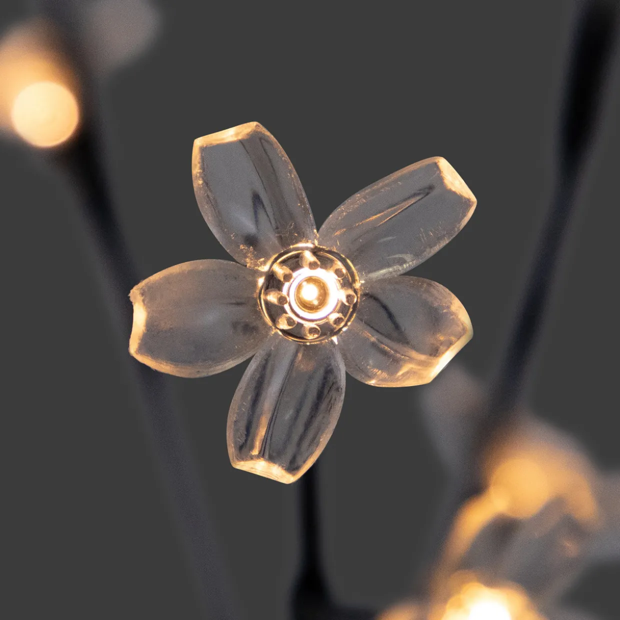 Set of 3 Pre-Lit Cherry Blossom Artificial Tree Branches, 72 Warm White LED Lights