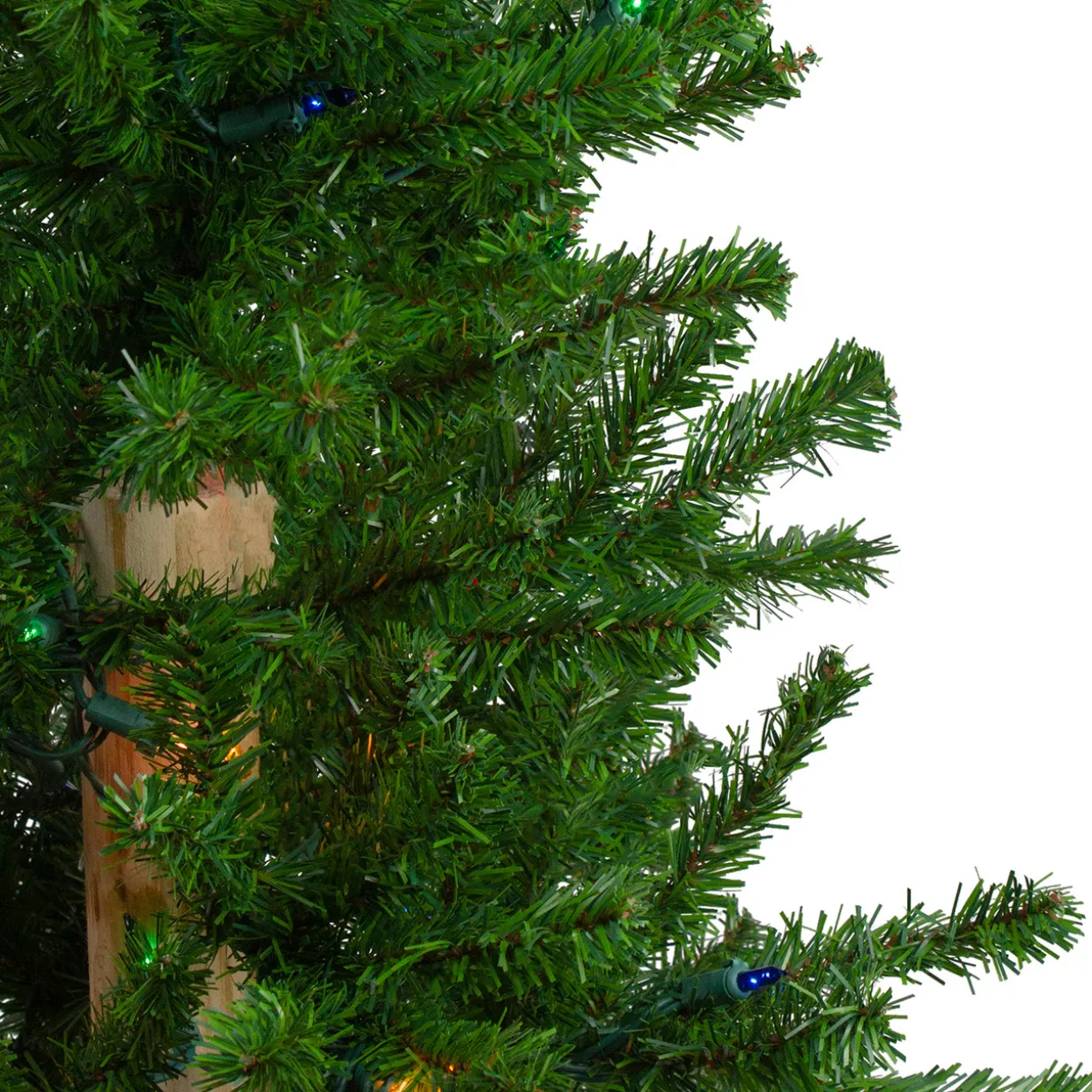 Set of 3 Pre-Lit Slim Alpine Artificial Christmas Trees 6' - Multi Lights