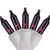 Set of 100 Purple Mini Icicle Christmas Lights - 7.8ft White Wire
